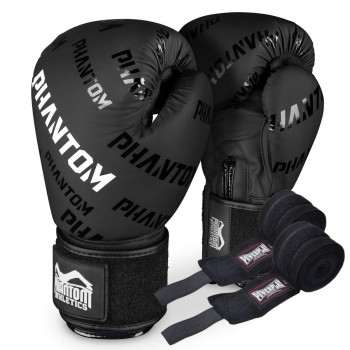 Боксерські рукавиці Phantom APEX Velcro Black 12 унцій (Бинти 4м. в подарунок) Боксерські рукавиці Phantom APEX Velcro Black 12 унцій (Бинти 4м. в подарунок)