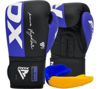 Боксерські рукавиці RDX  REX F4 BLUE/BLACK-12 унцій (капа в комплекті) Боксерські рукавиці RDX  REX F4 BLUE/BLACK-12 унцій (капа в комплекті)