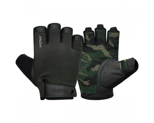 Рукавички для фітнесу RDX T2 Half Army Green PLUS-M