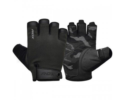 Рукавички для фітнесу RDX T2 Half Black PLUS-LX