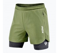 Компресійні шорти для RDX MMA T16 2-в-1 GREN/BLACK-XL