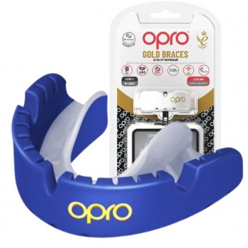 Капа OPRO Gold Braces під брекети доросла (вік 11+) Dark Blue/Pearl (art.102506002)