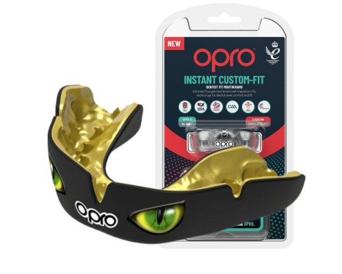 Капа OPRO Instant Eyes доросла (вік 11+) Black/Green (art.102524001)