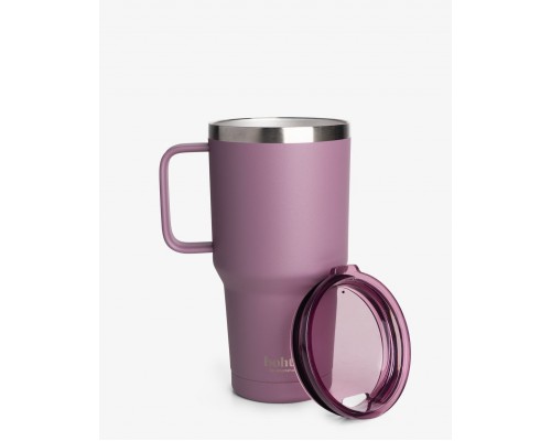 Термостакан (ізольована чашка) Bohtal з ручкою з нержавіючої сталі Tumbler Plum 900 ml