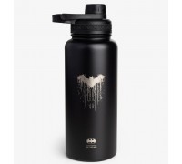 Пляшка для води металева з подвійною вакуумною ізоляцією Bohtal Insulated Bottle 960 ml/32 oz Black Batman Пляшка для води металева з подвійною вакуумною ізоляцією Bohtal Insulated Bottle 960 ml/32 oz Black Batman