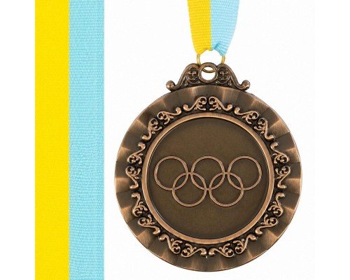 Медаль спортивная с лентой цветная тематическая SP-Sport Олимпиада ø6,5см C-6859 (металл, ø6,5см, 45g, 1-золото, 2-серебро, 3-бронза)