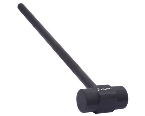 Кувалда стальная молот для кроссфита GYM HAMMER Zelart TA-0924-9 9кг (сталь, размер 21,5х94см, черный)