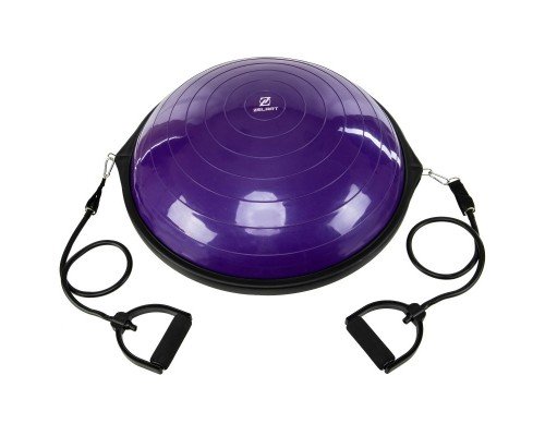 Балансировочная платформа полусфера BOSU с эспандерами Zelart BS-1590 (пластик, PVC, h-22см, d-63см, 6500гр, цвета в ассортименте)