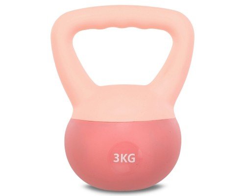 Гиря мягкая SP-Sport SOFT KETTLEBELL FI-0122-3 3кг (верх-PVC+TPR, наполнитель-песок, цвета в ассортименте)
