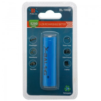 Аккумуляторная батарея 18650 X-BALOG 18650 3.7V, 4.2V 9.6wh 8800 mah (цена за 1шт, литиевая батарея 18650 Li Cell, уп. блистер) TY-9345