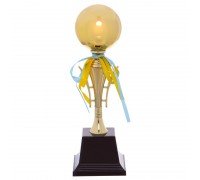 Кубок спортивный наградной SP-Sport Ball C-303 (металл, пластик, h-33см, b-9см, d чаши-8,5см, золото)