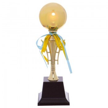 Кубок спортивный наградной SP-Sport Ball C-303 (металл, пластик, h-33см, b-9см, d чаши-8,5см, золото)