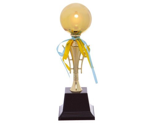 Кубок спортивный наградной SP-Sport Ball C-303 (металл, пластик, h-33см, b-9см, d чаши-8,5см, золото)