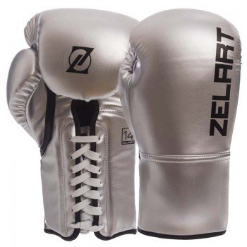 Перчатки боксерские на шнуровке PU Zelart BO-1348 (размер 10-14oz, цвета в ассортименте)