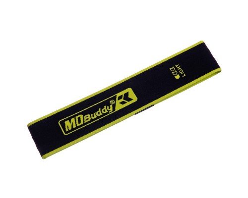 Резинка тканевая для упражнений лента сопротивления LOOP BANDS MDbuddy FI-2621-L (MD1389-L) (нейлон, размер 620x60мм, жесткость L, черный-салатовый)