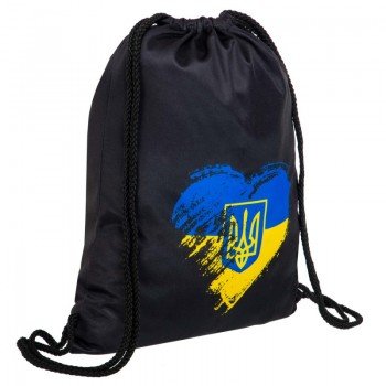 Рюкзак-мешок SP-Sport GA-5976 I LOVE UKRAINE (полиэстер, р-р 46х37см, черный)
