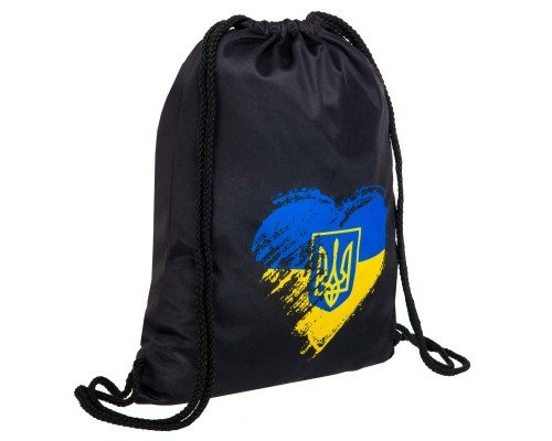 Рюкзак-мешок SP-Sport GA-5976 I LOVE UKRAINE (полиэстер, р-р 46х37см, черный)