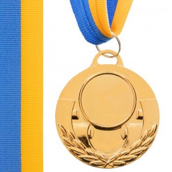 Заготовка медали спортивной с лентой SP-Sport AIM ø5см C-4846 (металл, 25g, 1-золото, 2-серебро, 3-бронза)