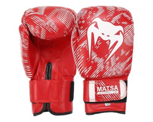 Перчатки боксерские на липучке PVC MATSA ЮНИОР MA-0033 (размер 4-14oz, цвета в ассортименте)