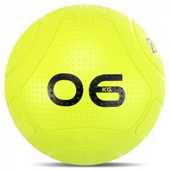 Слэмбол мяч набивной для кроссфита и фитнеса Slam Ball Mdbuddy FI-1774-6 6кг (резина, наполнитель песок, салатовый) MD12133