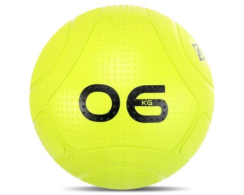 Слэмбол мяч набивной для кроссфита и фитнеса Slam Ball Mdbuddy FI-1774-6 6кг (резина, наполнитель песок, салатовый) MD12133