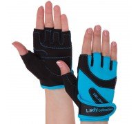 Перчатки для фитнеса и тренировок женские ZELART SB-161729 (PL, PVC, открытые пальцы, р-р XS-M, цвета в ассортименте)