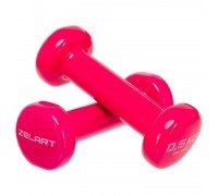 Гантели для фитнеса виниловые 2штуки Zelart Beauty TA-5225-0_5 (2x0,5кг) (2шт, цвета в ассортименте)