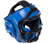 Шлем защитный для единоборств со съемной пластиковой маской PU ZELART BO-0270 (р-р М-XL, цвета в ассортименте)
