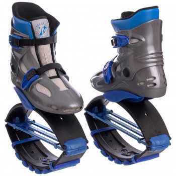 Фитнес джамперы профессиональные Record Kangoo Jumps SK-7282 размер 30-44 Серый-синий