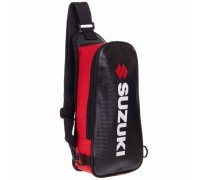 Мотосумка-слинг SUZUKI SP-Sport MS-5481-12 (полиэстер, нейлон, р-р 42x15x7см, 5л черный-красный)