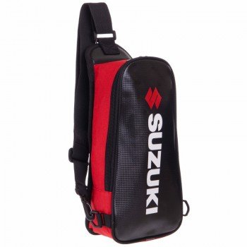 Мотосумка-слинг SUZUKI SP-Sport MS-5481-12 (полиэстер, нейлон, р-р 42x15x7см, 5л черный-красный)