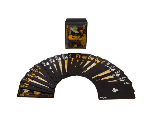 Карты игральные пластиковые черные SP-Sport IG-3482 BLACK 100 DOLLAR (колода в 54 листа, черный)