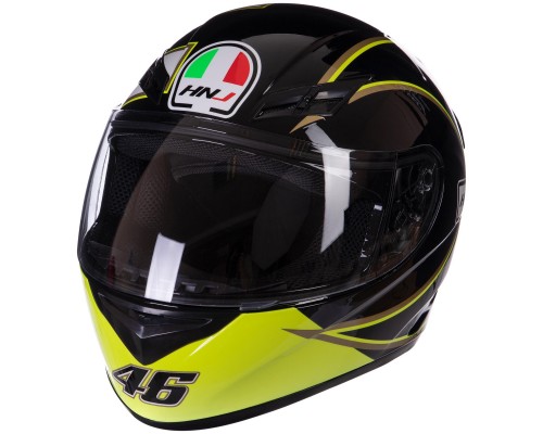 Мотошлем интеграл (full face) SP-Sport M-601-6 L-XL черный-желтый Черный-желтый