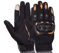Мотоперчатки SP-Sport PM-12 M-XXL Черный-оранжевый