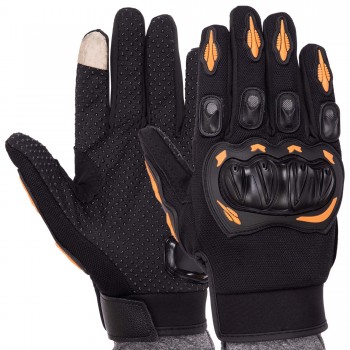 Мотоперчатки SP-Sport PM-12 M-XXL Черный-оранжевый
