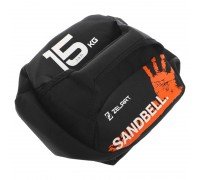 Насыпная гиря песочная без наполнителя SandBell Crossfit Zelart 15кг (нейлон, макс. вес до 15кг, без наполнителя, черный)