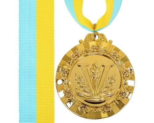 Медаль спортивная с лентой пластиковая SP-Sport VICTORY ø7см C-1436 (d-7см, 16g золото)