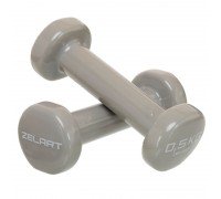 Гантели для фитнеса виниловые 2штуки Zelart Beauty TA-5225-0_5 (2x0,5кг) (2шт, цвета в ассортименте)