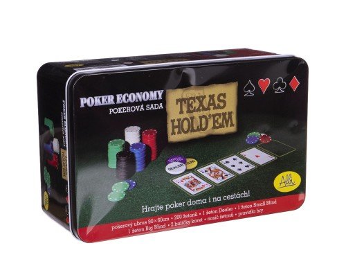 Набор для покера в металлической коробке Texas Holdem Poker set  SP-Sport IG-1104215 200 фишек (200 фишек, с номиналом, 2 кол.карт,полотно)