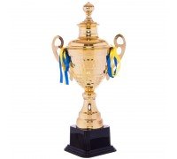 Кубок спортивный наградной SP-Sport Grand C-1506B (металл, пластик, h-50см, b-22см, d чаши-14см, золото)
