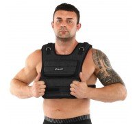 Жилет утяжелитель с регулируемым весом Zelart WEIGTH VEST TA-7805-10 0,5-10кг (джинс (denim), наполнитель-металлические вставки, черный)