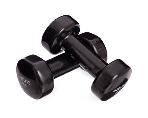 Гантели для фитнеса виниловые 2штуки Zelart Beauty TA-5225-3 (2x3кг) (2шт, цвета в ассортименте)
