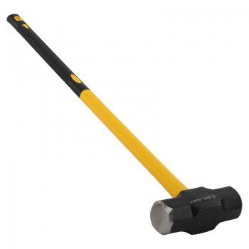 Кувалда стальная молот для кроссфита GYM HAMMER Zelart TA-9635-14LB 14LB (6,4кг) (сталь, полипропилен, TPR, размер 88х19см, черный-желтый)