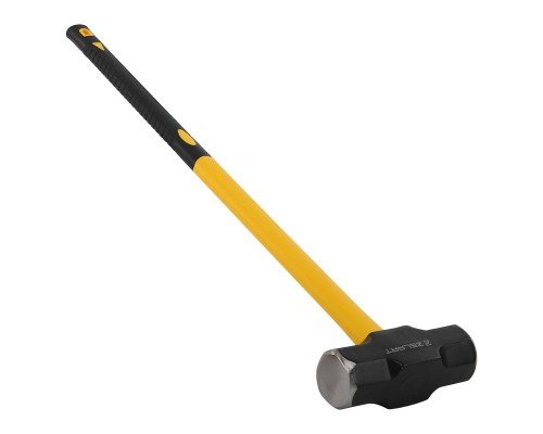 Кувалда стальная молот для кроссфита GYM HAMMER Zelart TA-9635-14LB 14LB (6,4кг) (сталь, полипропилен, TPR, размер 88х19см, черный-желтый)