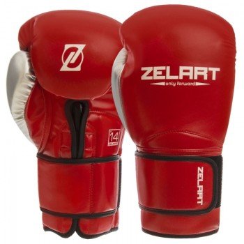 Перчатки боксерские на липучке PU Zelart BO-1384 (размер 10-14oz, цвета в ассортименте)
