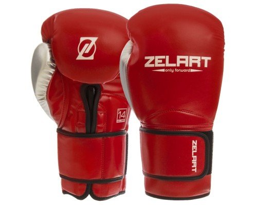 Перчатки боксерские на липучке PU Zelart BO-1384 (размер 10-14oz, цвета в ассортименте)