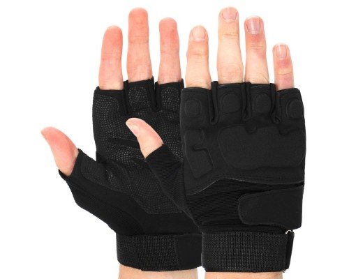 Перчатки тактические с открытыми пальцами SP-Sport BC-8811 (PL, кожзам, р-р M-XL, цвета в ассортименте)