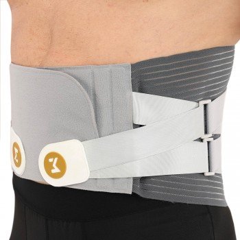 Пояс корсетный для спорта SIBOTE WAIST SUPPORT ST-7599 (полиэстер, нейлон, резина, размер S-2XL, черный-серый)