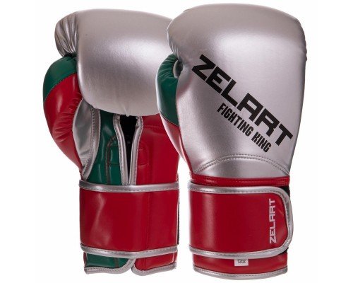 Перчатки боксерские на липучке PU Zelart BO-2887 (размер 10-12oz, цвета в ассортименте)