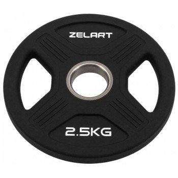 Блины диски TPU 2 Handle металлическая втулка внутренний ø51мм Zelart TA-6995-2_5 2,5кг (черный)